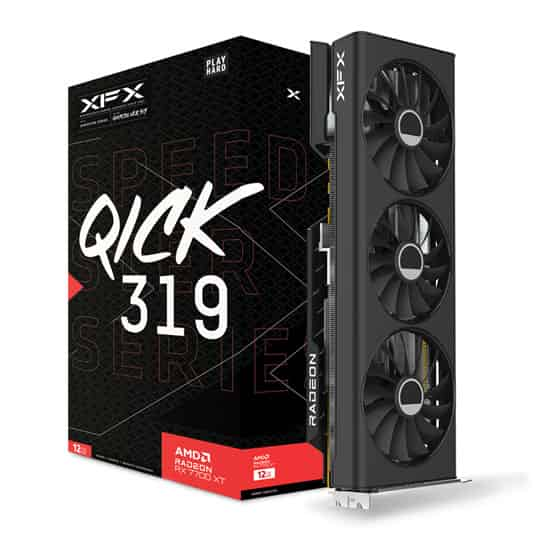 XFX AMD Radeon RX 7700 XT QICK319 BLACK 12GB Graphics Card